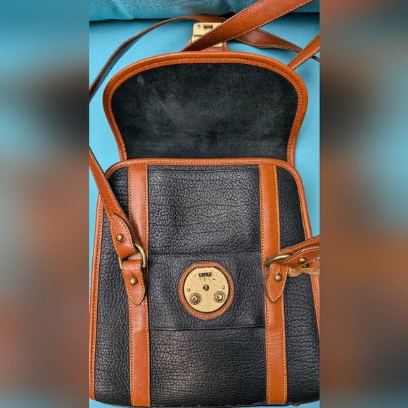 Vintage Dooney & Bourke Lockhart Shoulder Bag Navy - Picture 8 of 14